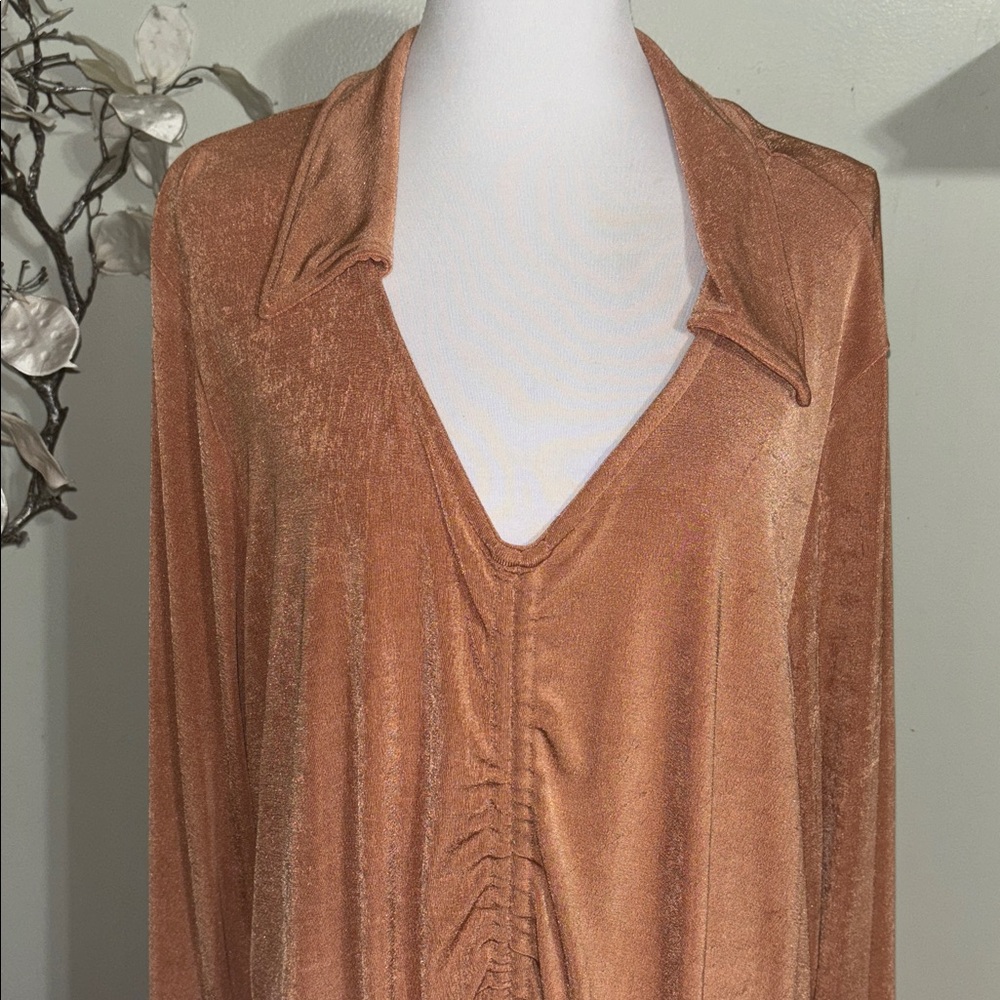Cato Rust Women's Blouse - Picture 2 of 4